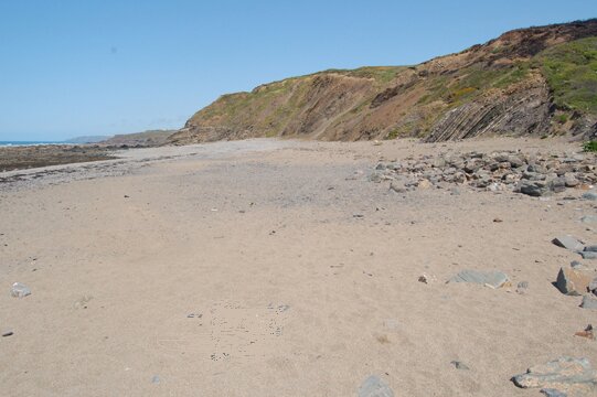 Beach next to holiday cottage